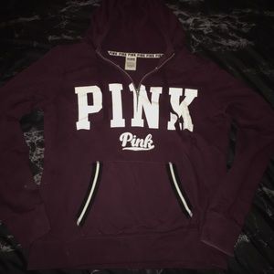 PINK Wine/Maroon Quarter-Zip